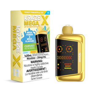 Kraze Mega X 48k Nicotine Vaporizer - Tangy Pineapple Ice