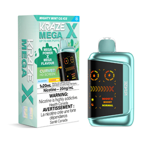 Kraze Mega X 48k Nicotine Vaporizer - Mighty Mint Ice